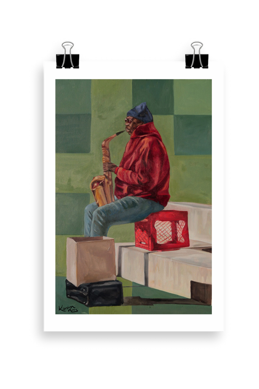 Guy with the Sax Art Print